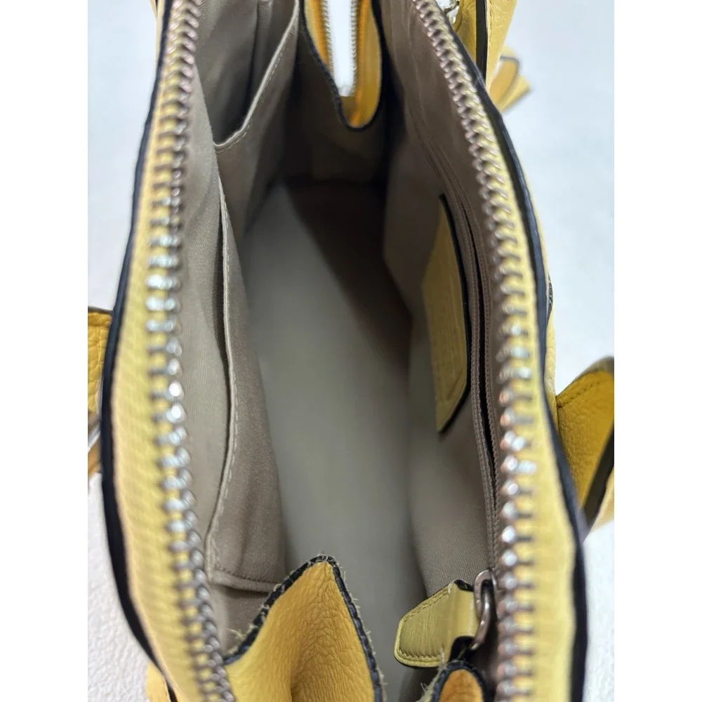 Coach Bleecker Mini Preston Satchel Leather Buttery Yellow